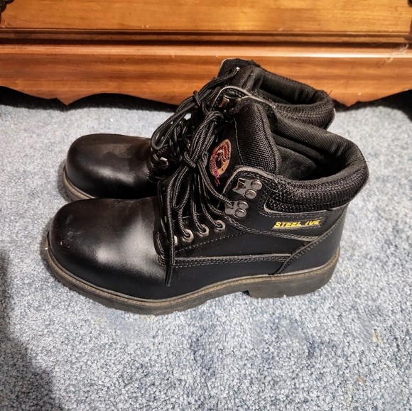 EUC Brahma Mens Wide Steel Toe Boots - Picture 6 of 10